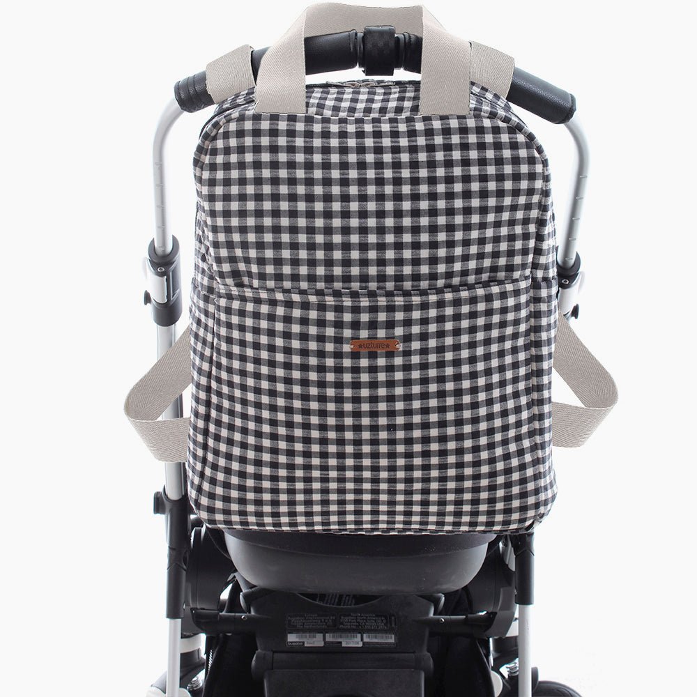 Bolso Mochila Vichy negro Jacobo Uzturre - Nanetes