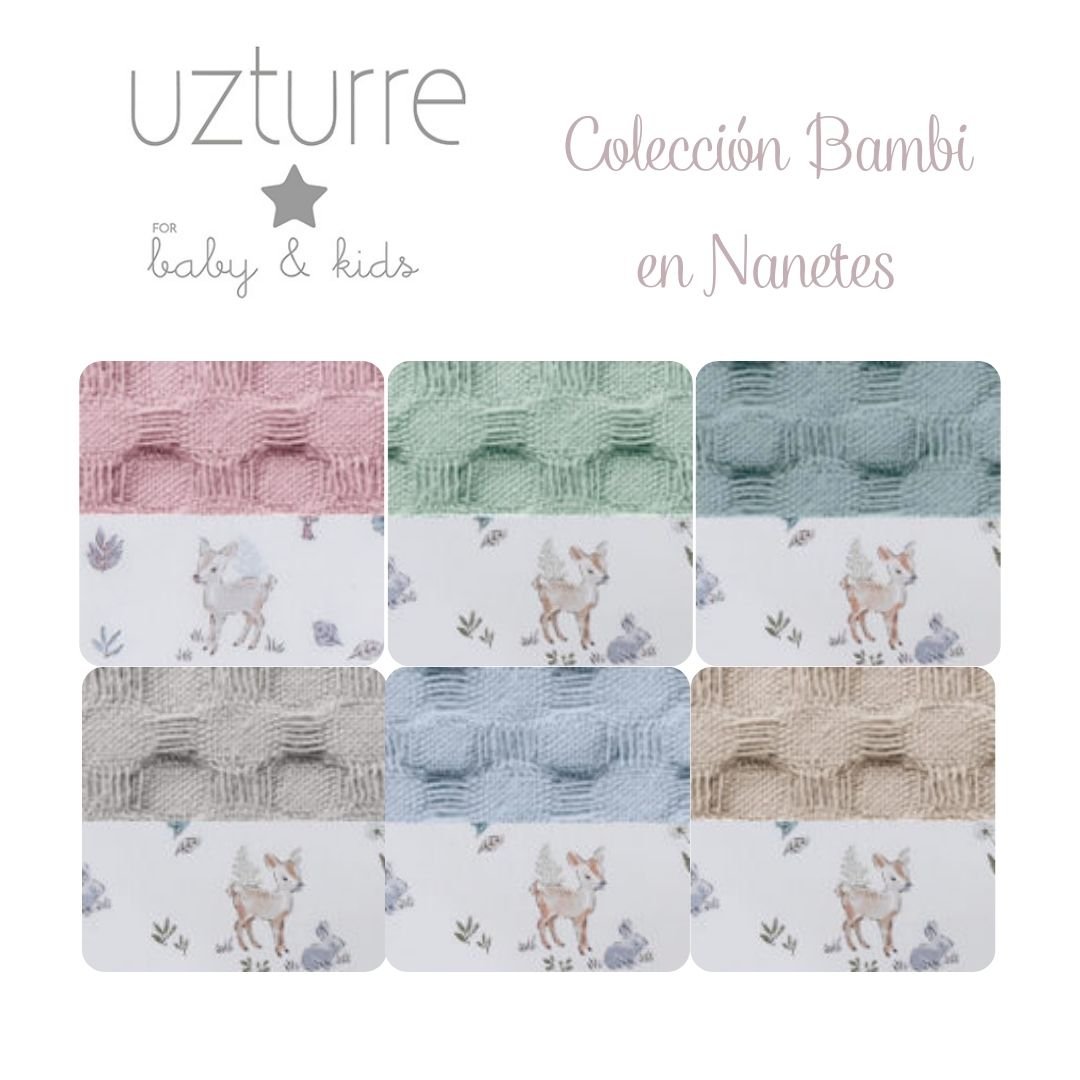 Colcha capazo Reversible Bambi Uzturre - Nanetes