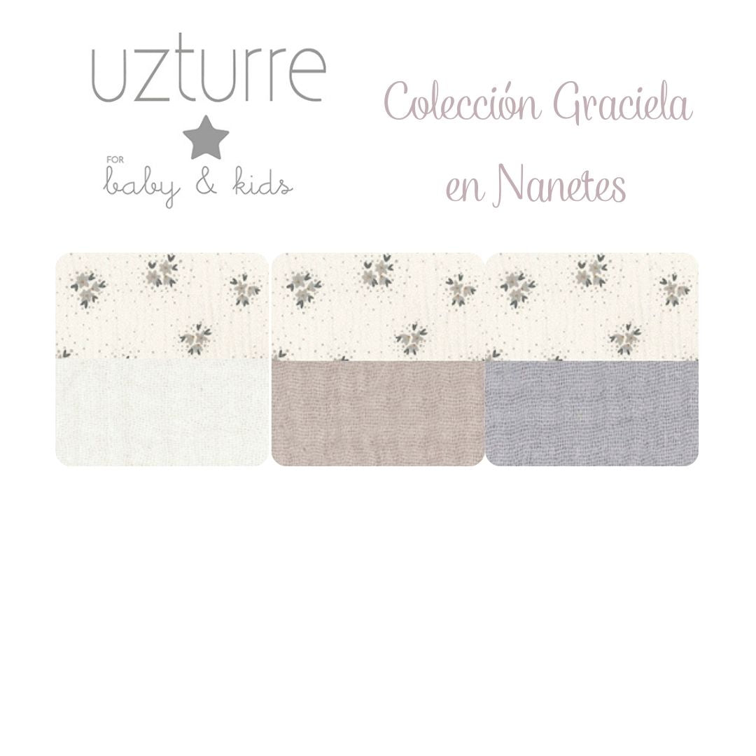 Colcha capazo verano Reversible Graciela Uzturre - Nanetes
