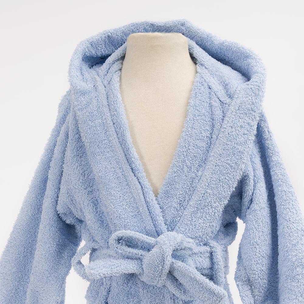 Albornoz algodón Trobador celeste - Nanetes