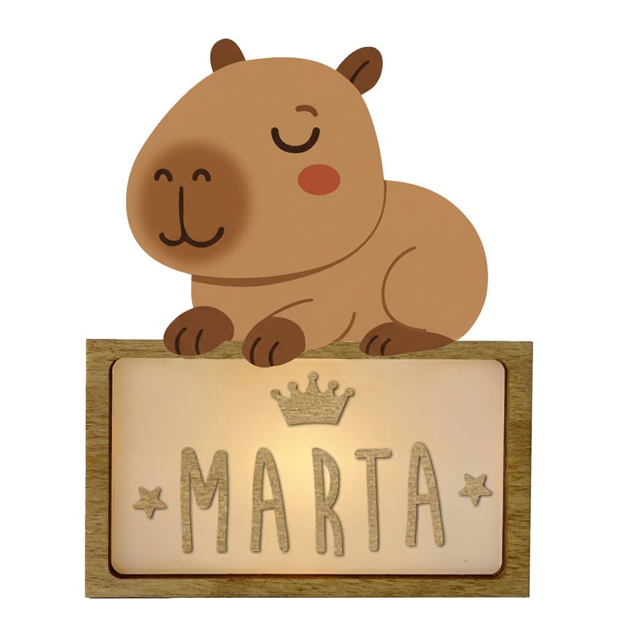 Lampara Infantil Personalizada Navidad Capibara - Nanetes