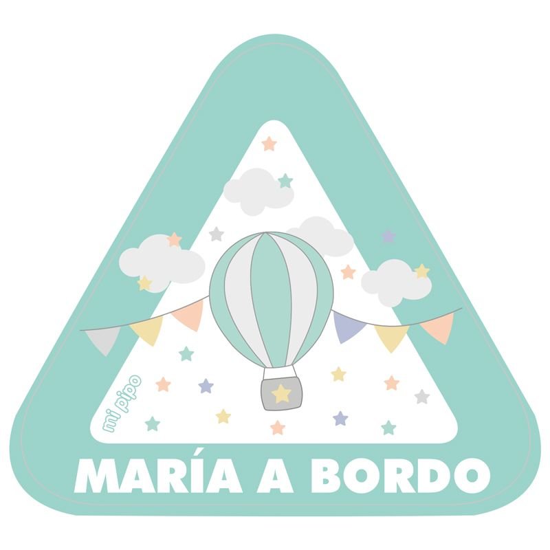 Pegatina Bebé a Bordo Personalizada Globo - Nanetes