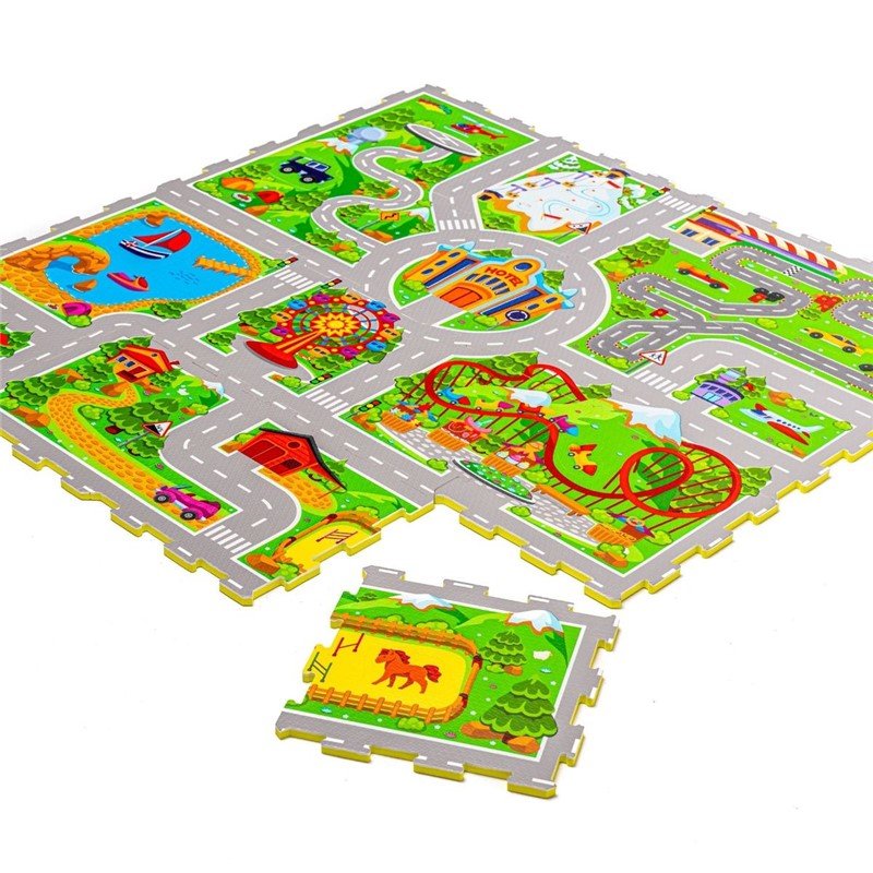 Alfombra Puzzle Infantil Carreteras - Nanetes