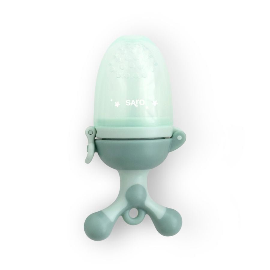 Alimentador Antiahogo silicona Menta Saro - Nanetes
