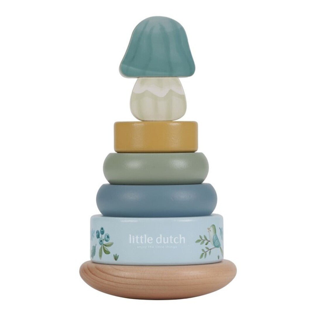 Torre apilable madera Montessori azul Little Duch - Nanetes