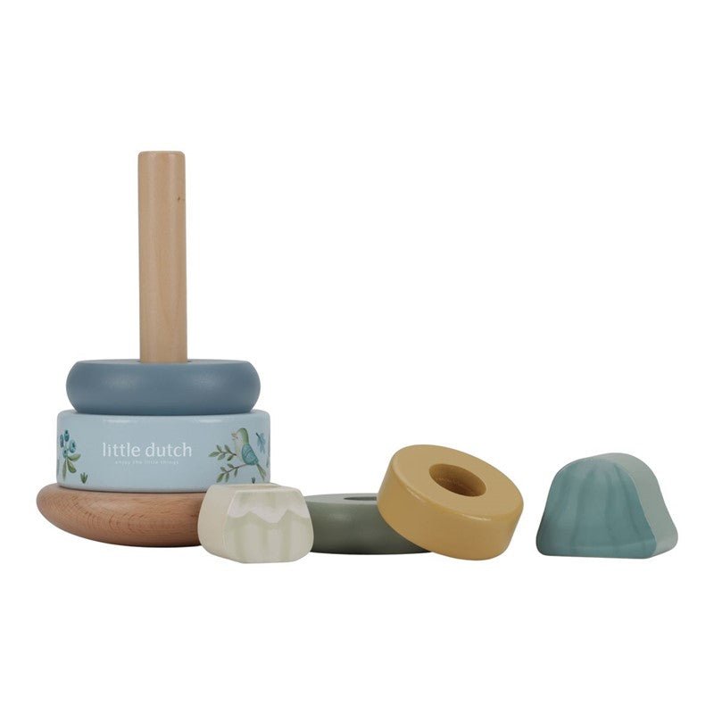 Torre apilable madera Montessori azul Little Duch - Nanetes