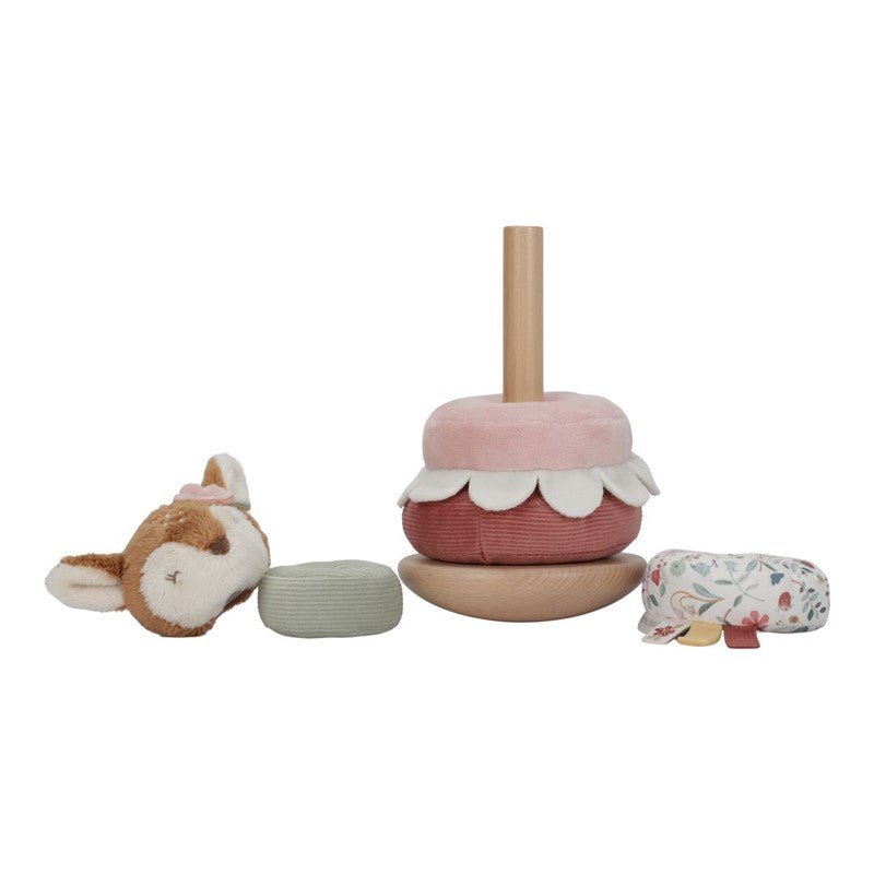 Torre apilable Montessori Tela rosa Little Duch - Nanetes