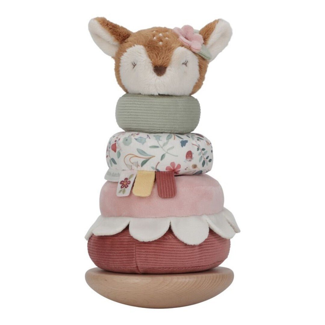 Torre apilable Montessori Tela rosa Little Duch - Nanetes