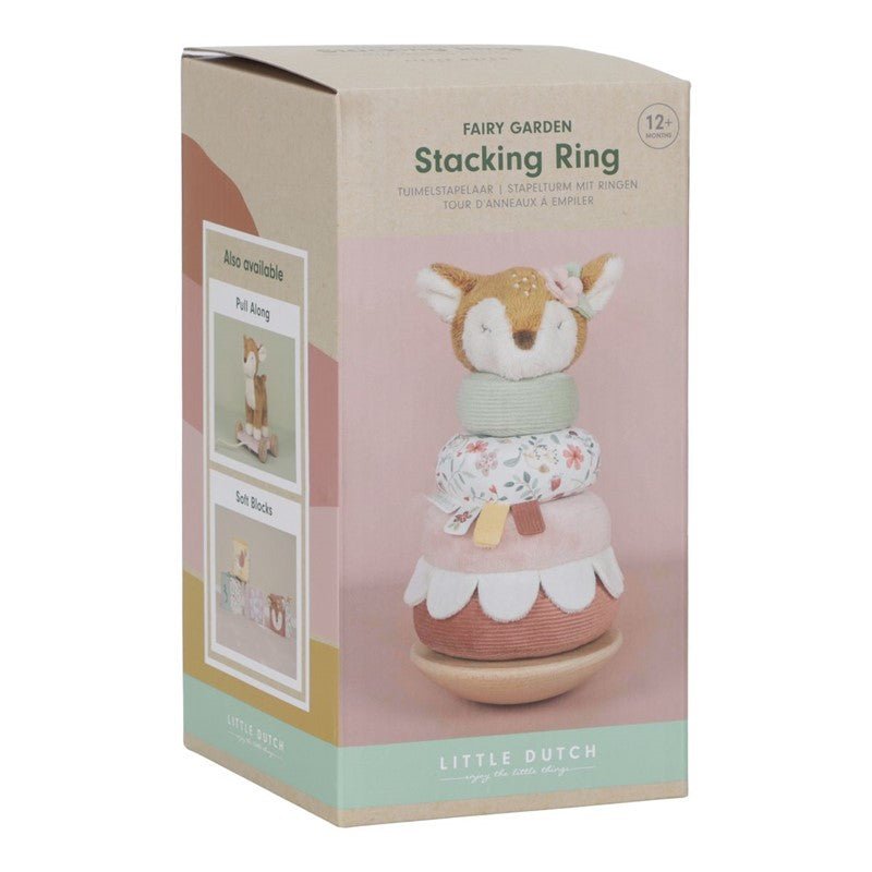 Torre apilable Montessori Tela rosa Little Duch - Nanetes