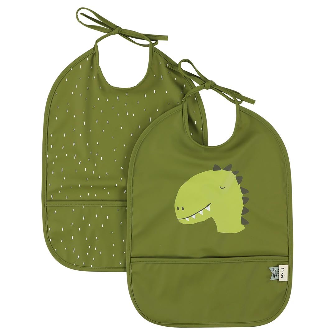Pack x2 Baberos impermeables Dino Trixie - Nanetes