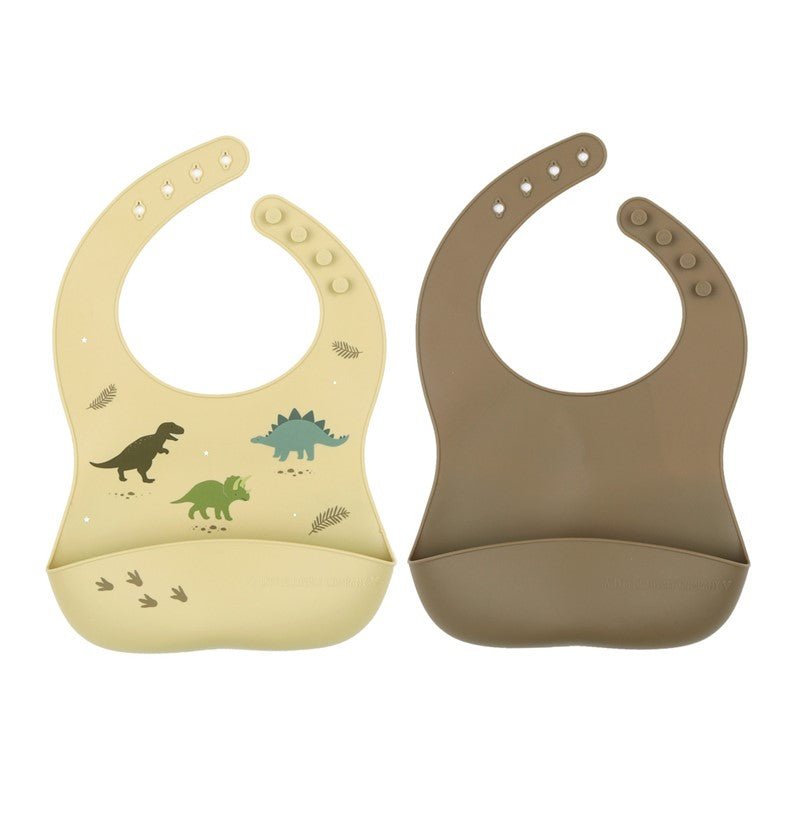 Pack x2 Baberos Silicona Dinosaurios - Nanetes