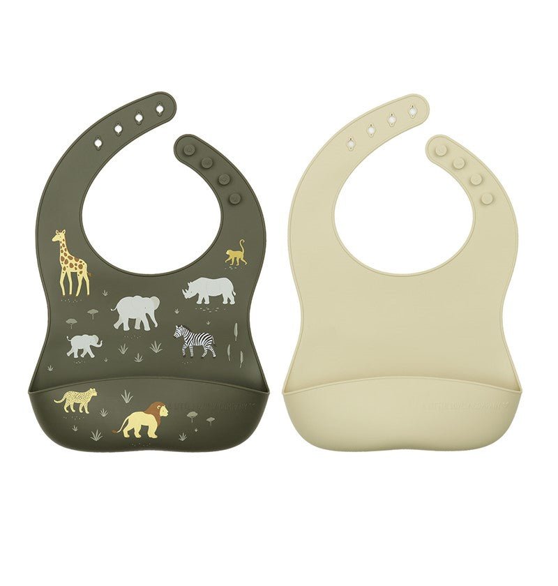 Pack x2 Baberos Silicona Savanna - Nanetes