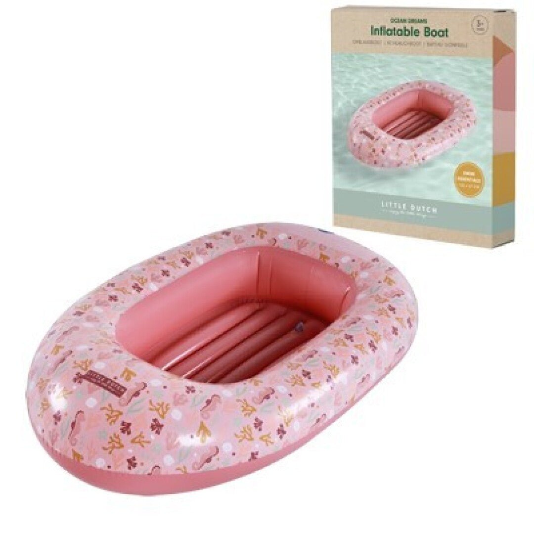 Barca hinchable Bebe Ocean Rosa Little Duch - Nanetes