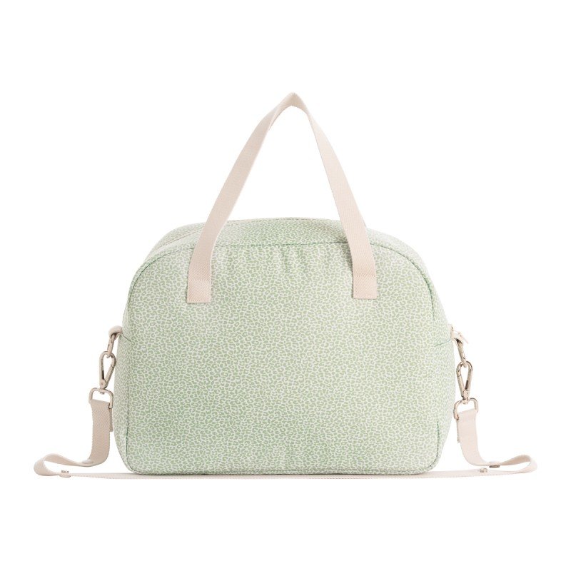 Bolso Maternidad Canastilla Prome Print Menta - Nanetes