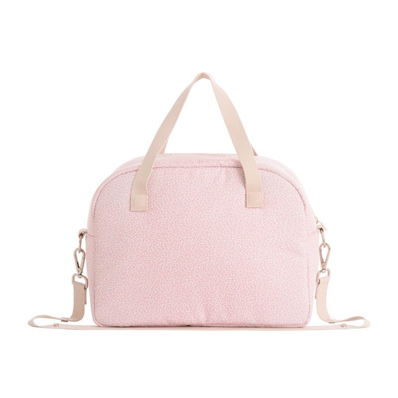 Bolso Maternidad Canastilla Prome Print Rosa - Nanetes