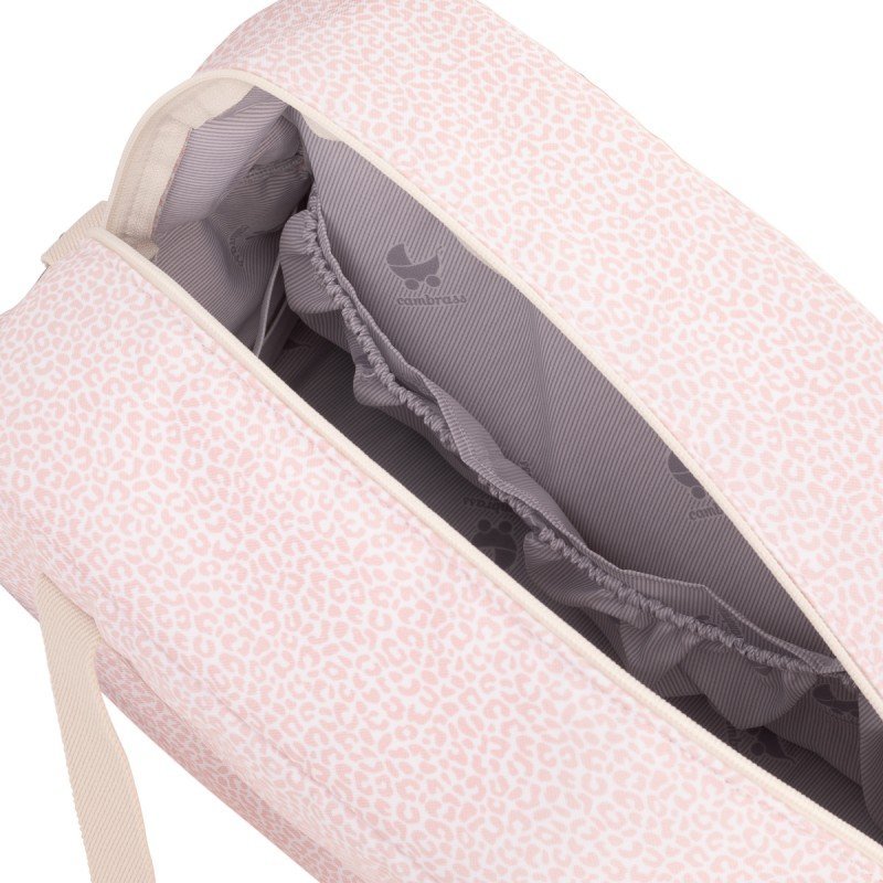 Bolso Maternidad Canastilla Prome Print Rosa - Nanetes