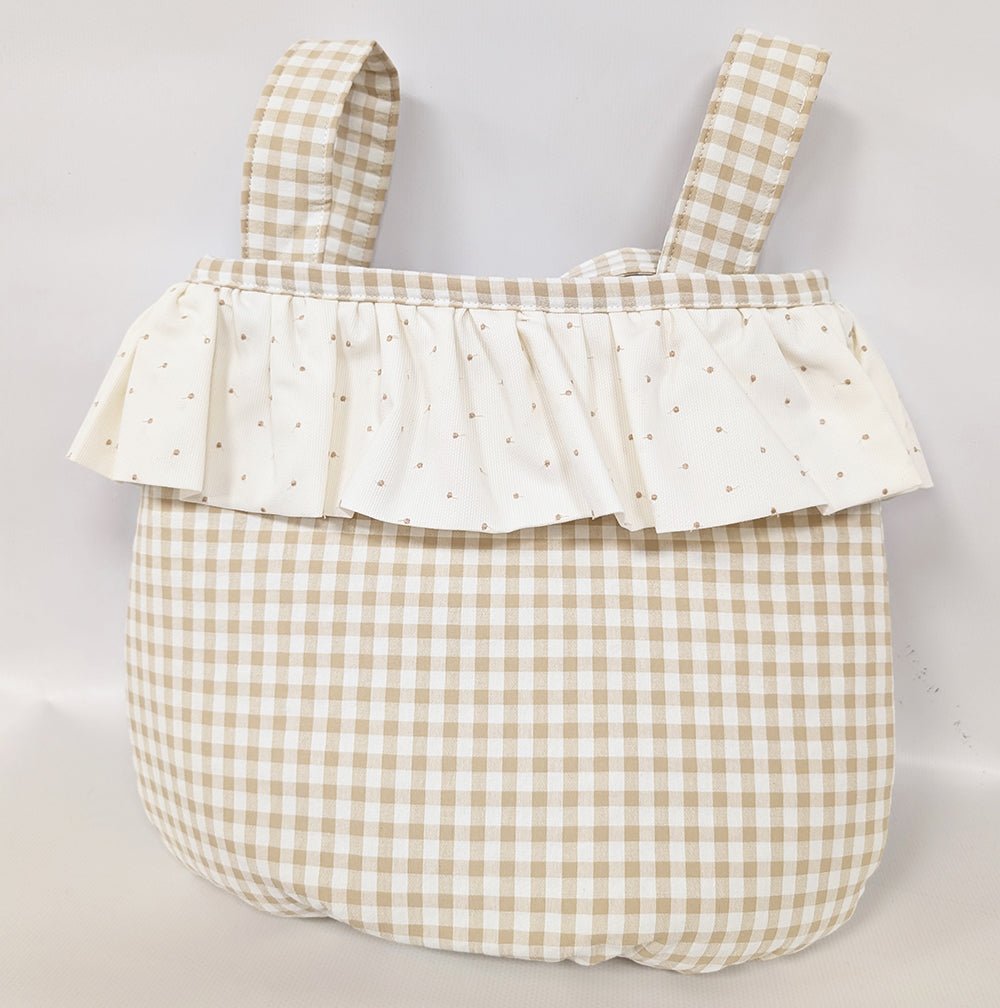 Bolso Bebe Bombonera Vichy beige Nanetes - Nanetes