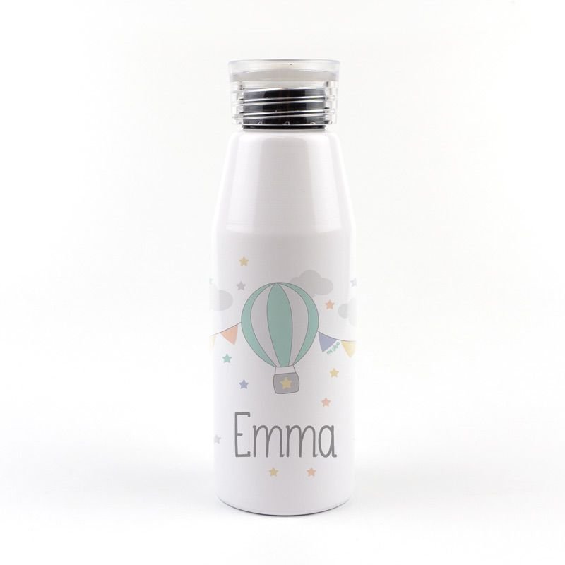 Botella infantil personalizada aluminio Globo - Nanetes