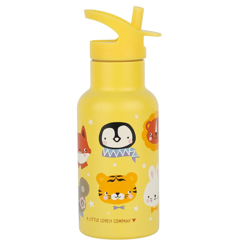 Botella infantil acero 350 ml Animalitos Amarillo