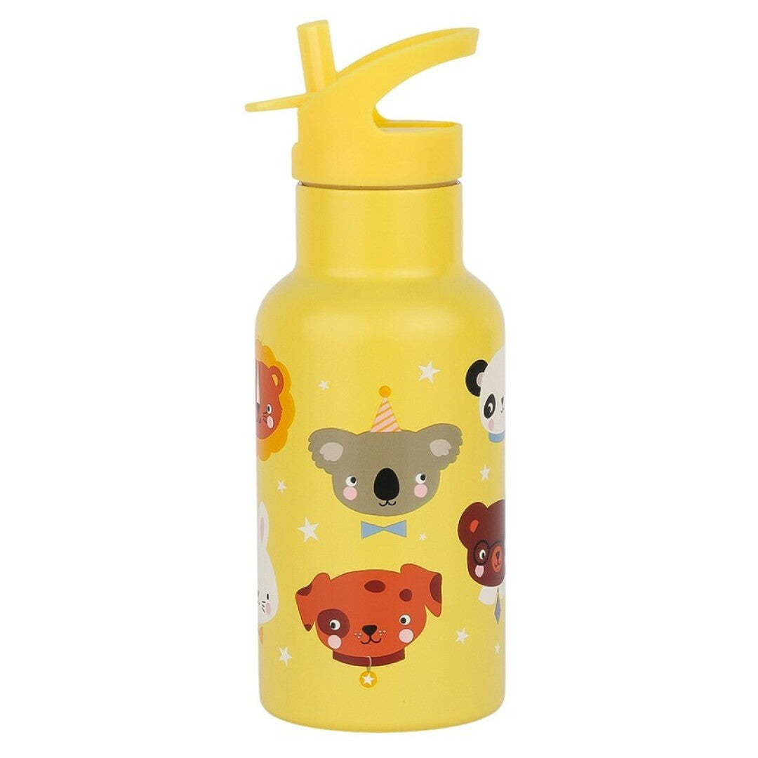 Botella infantil acero 350 ml Animalitos Amarillo