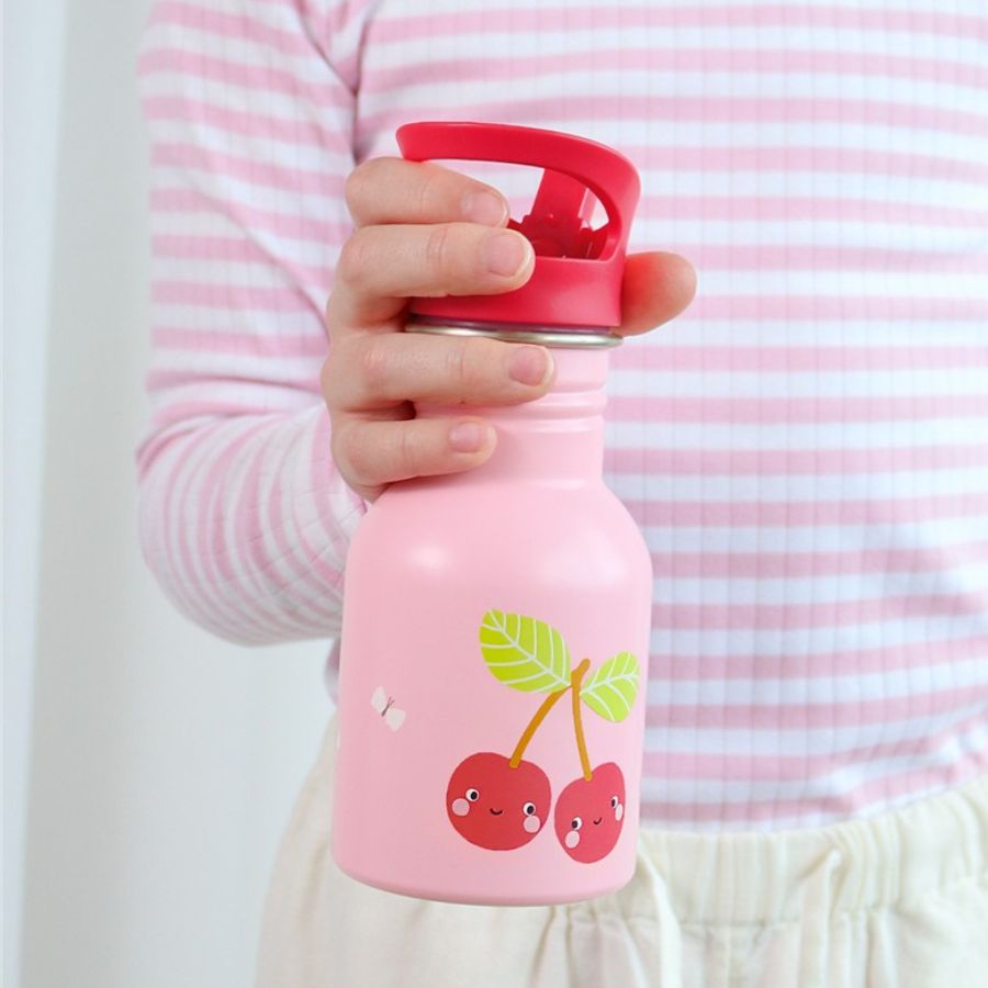 Botella infantil acero 350 ml Mini Cerezas - Nanetes