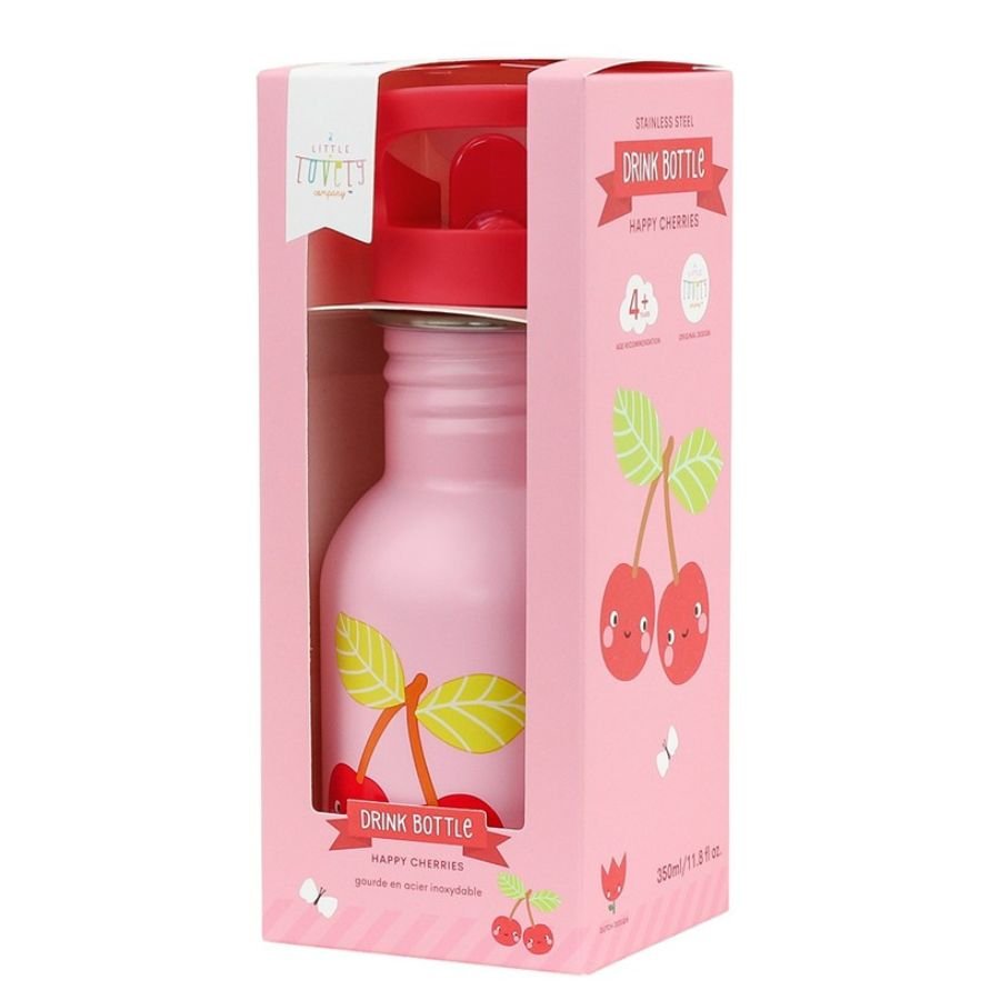 Botella infantil acero 350 ml Mini Cerezas - Nanetes