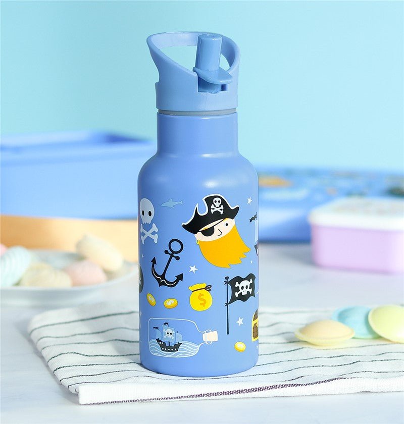 Botella infantil acero 350 ml Piratas - Nanetes