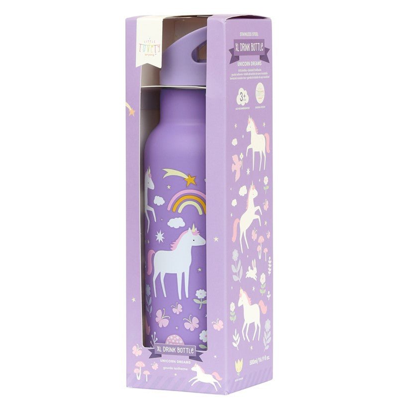 Botella infantil acero 500 ml Unicornios - Nanetes
