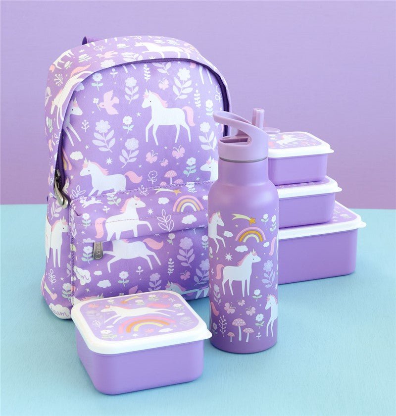 Botella infantil acero 500 ml Unicornios - Nanetes