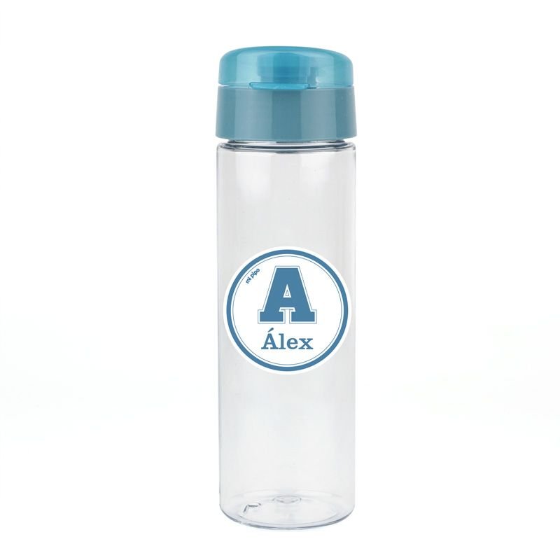 Botella Infantil Personalizada School azul - Nanetes