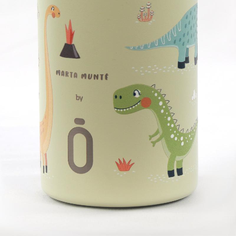 Botella térmica Runbott Dinos verde - Nanetes