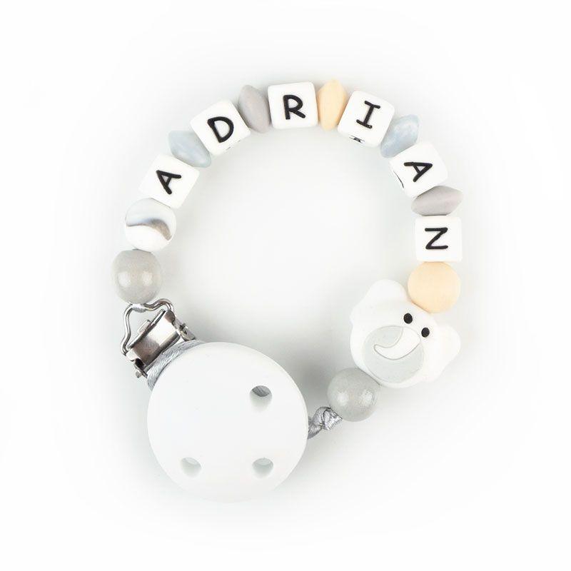 Chupetero Silicona Personalizado Elefante Gris - Nanetes #