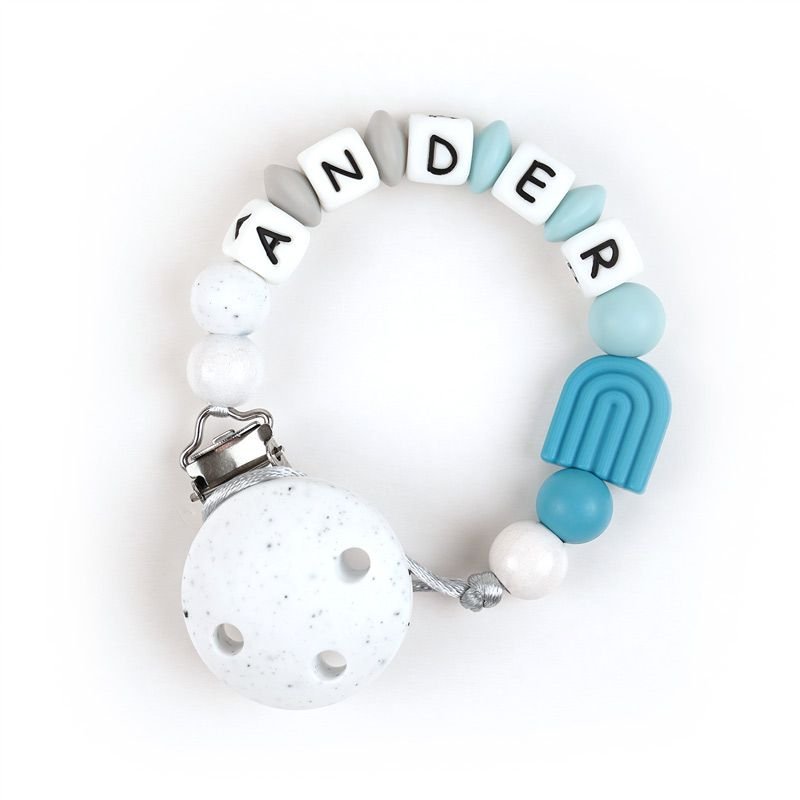 Chupetero Silicona Personalizado Gritty Azul - Nanetes