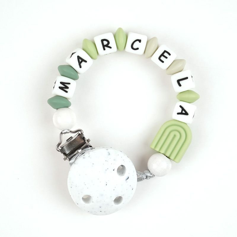 Chupetero Silicona Personalizado Gritty Verde - Nanetes