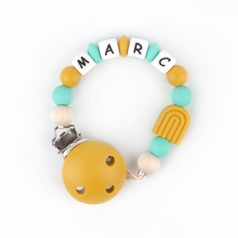 Chupetero Silicona Personalizado Rainbow - Nanetes #