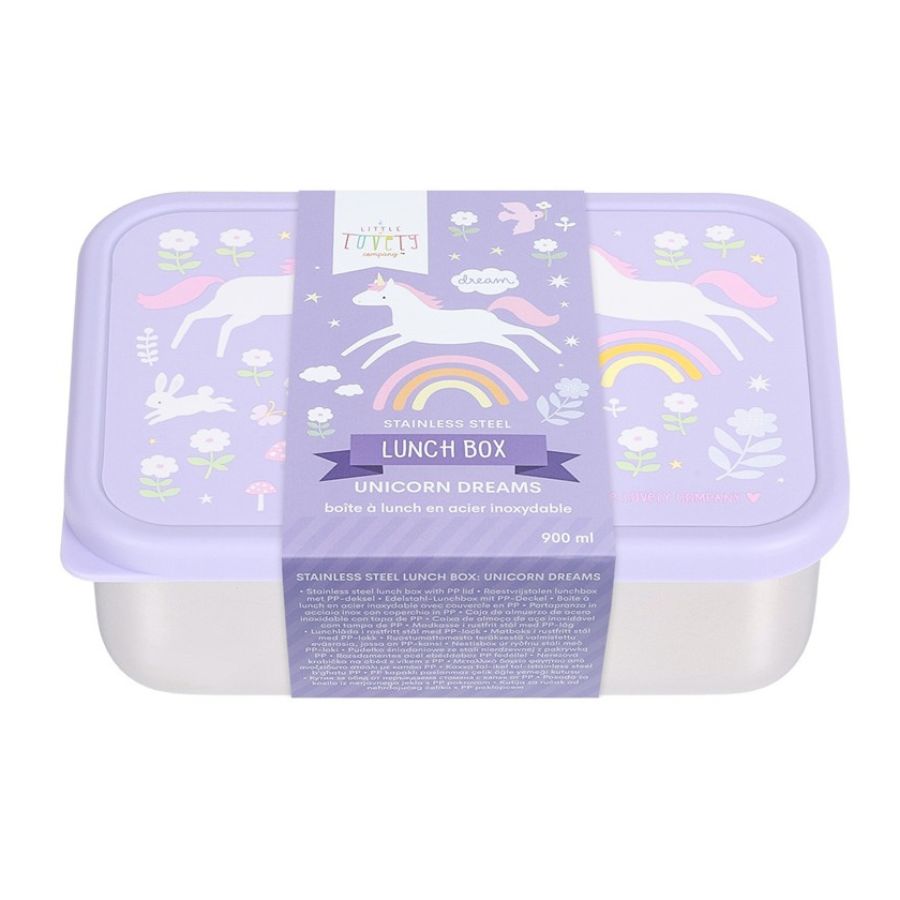Fiambrera Acero Almuerzo Infantil Unicornios