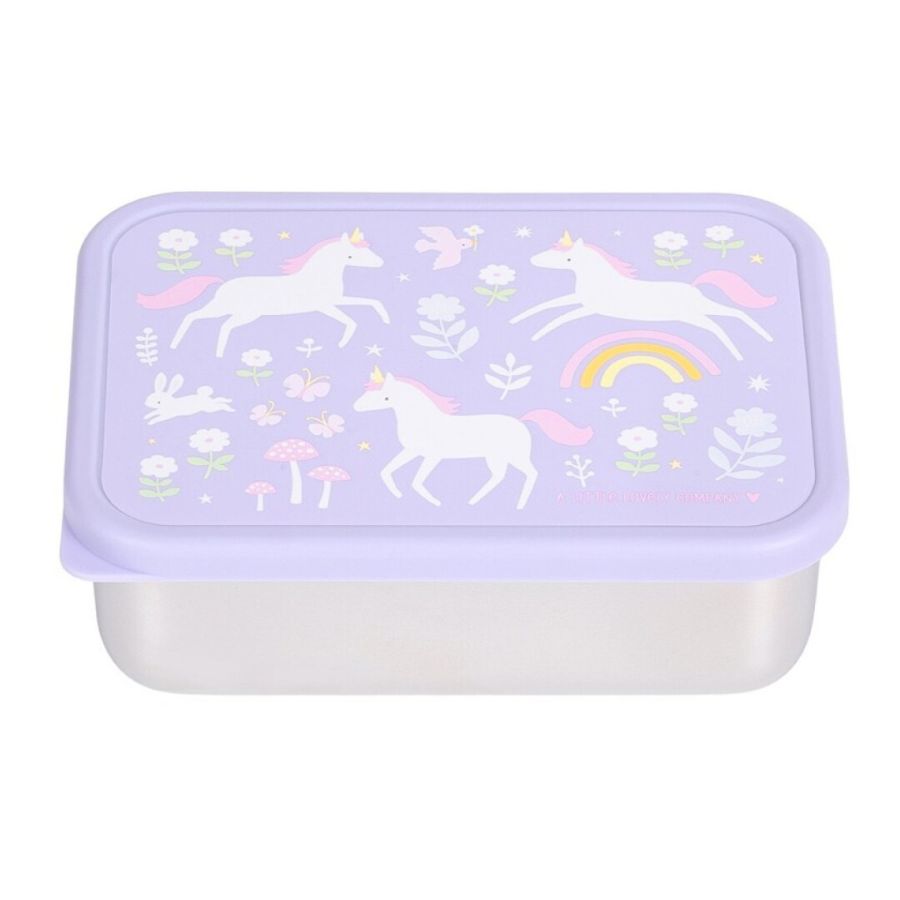 Fiambrera Acero Almuerzo Infantil Unicornios