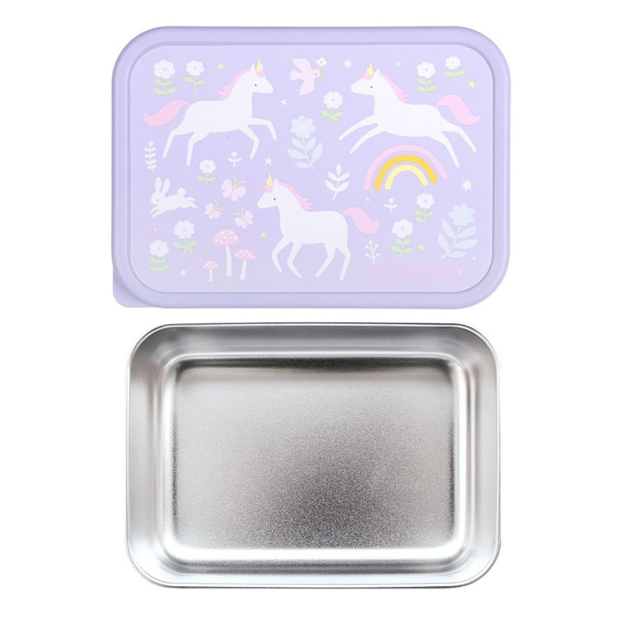 Fiambrera Acero Almuerzo Infantil Unicornios