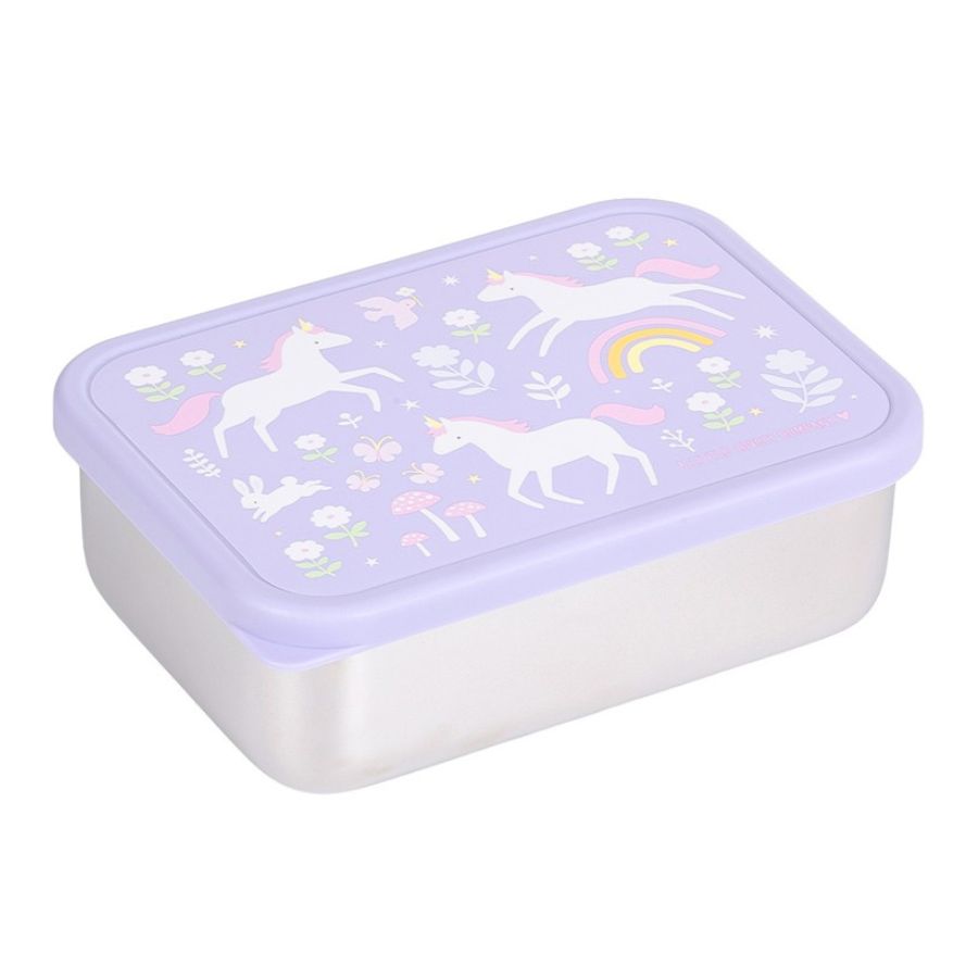 Fiambrera Acero Almuerzo Infantil Unicornios