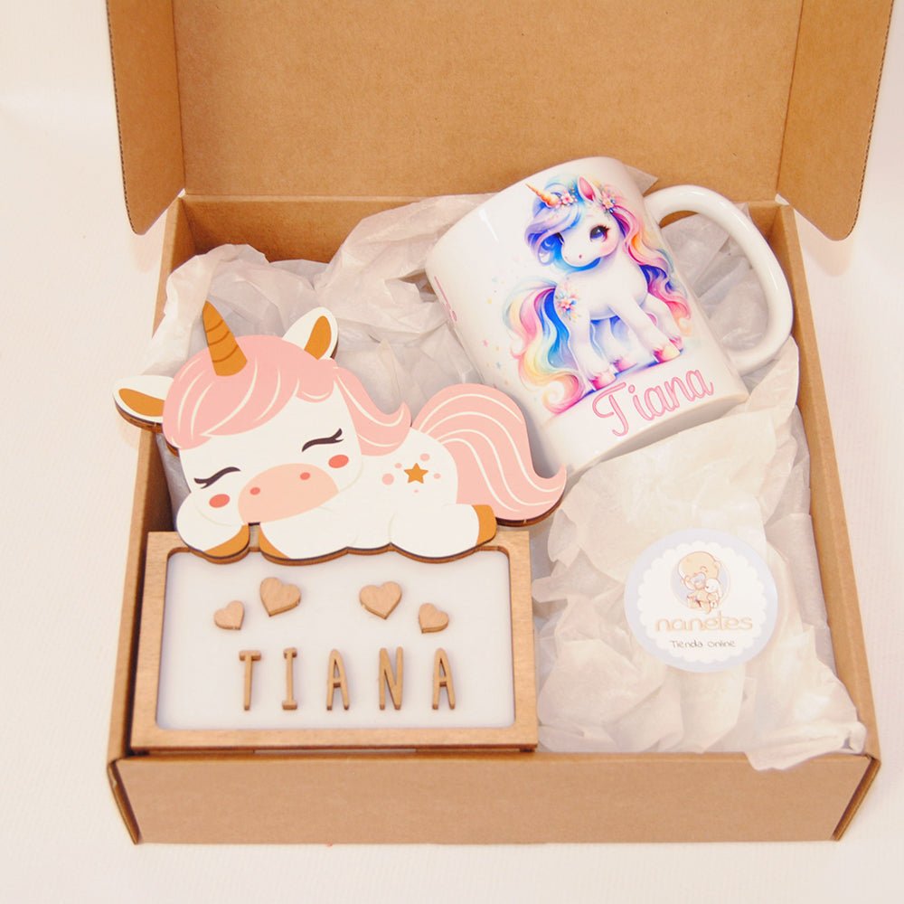 Caja regalo infantil Unicornio - Nanetes