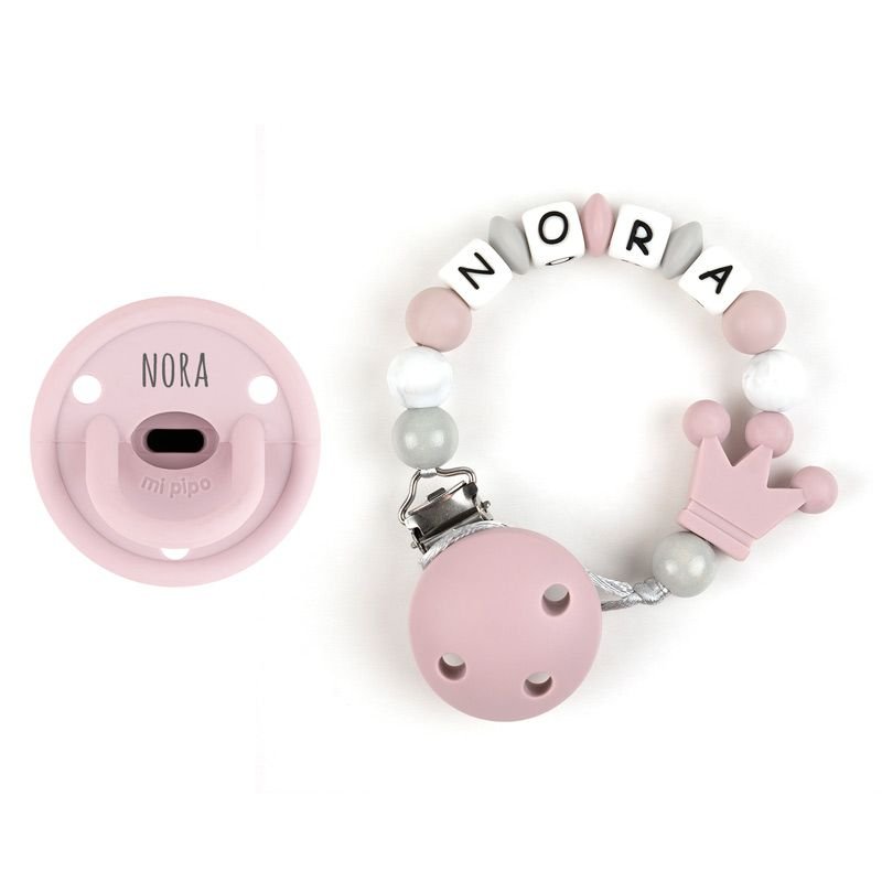 Chupete y Chupetero Personalizados Corona Soft - Nanetes