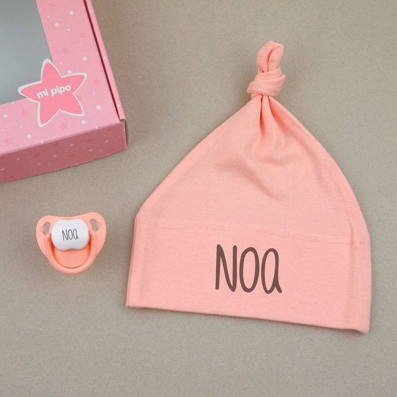 Caja Regalo Bebé Personalizada Duende Salmón - Nanetes