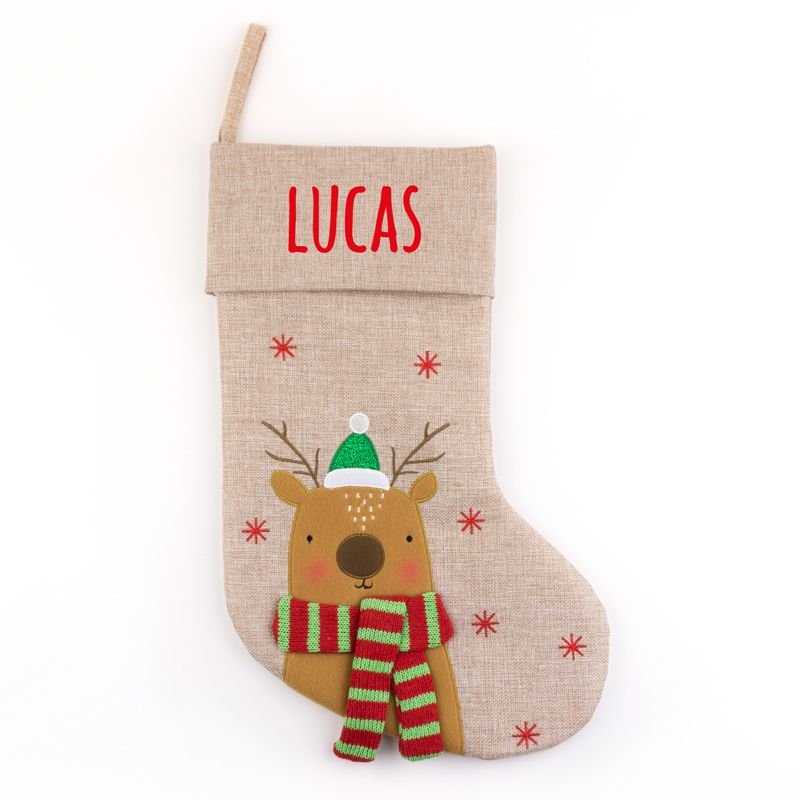 Calcetín Navidad Personalizado Reno - Nanetes