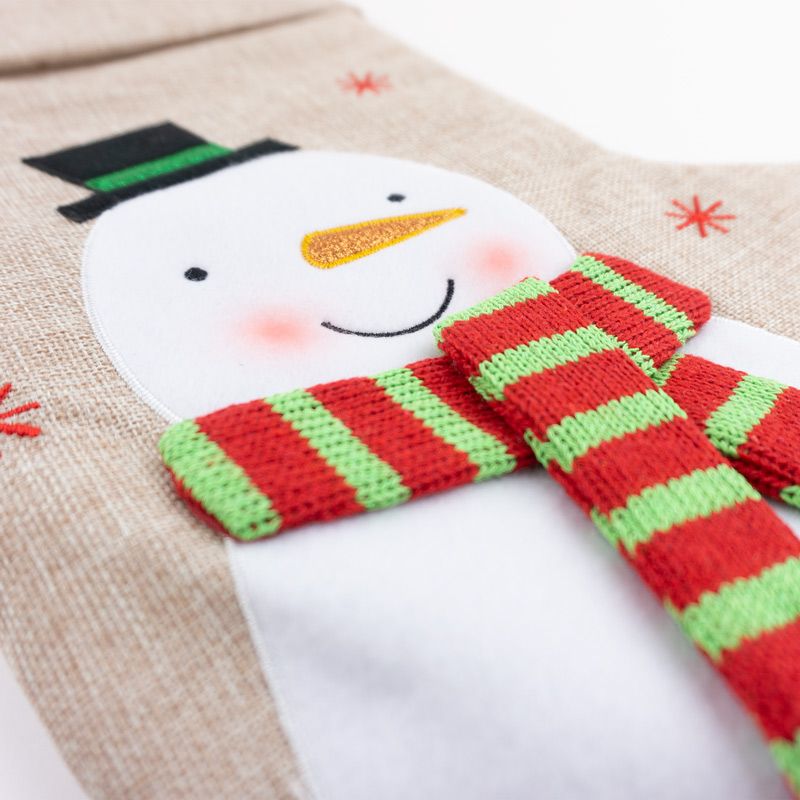 Calcetín Navidad Personalizado Muñeco Nieve - Nanetes