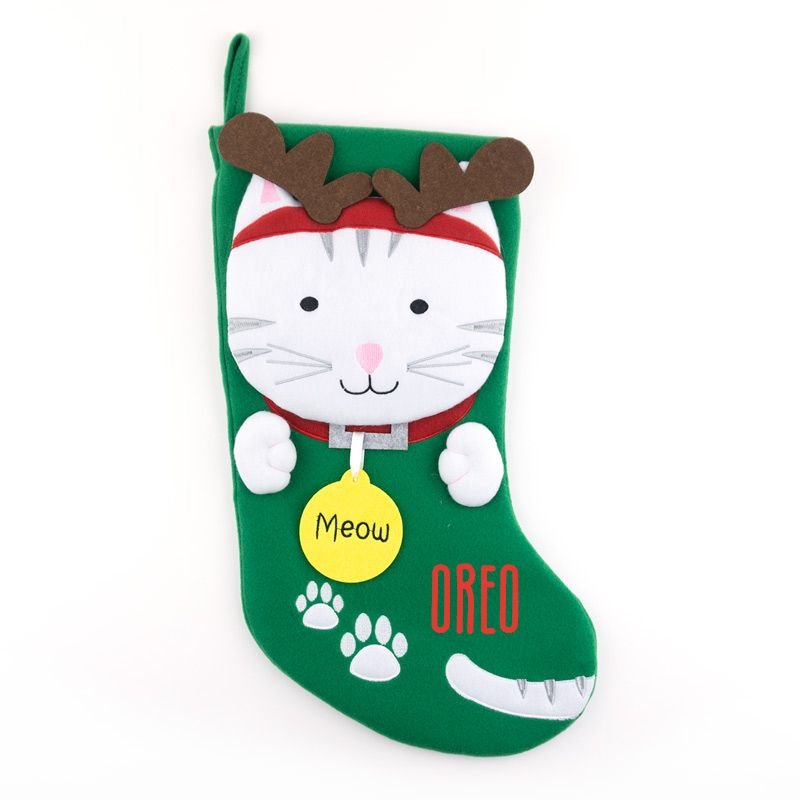 Calcetín Navidad Personalizado Gatito - Nanetes