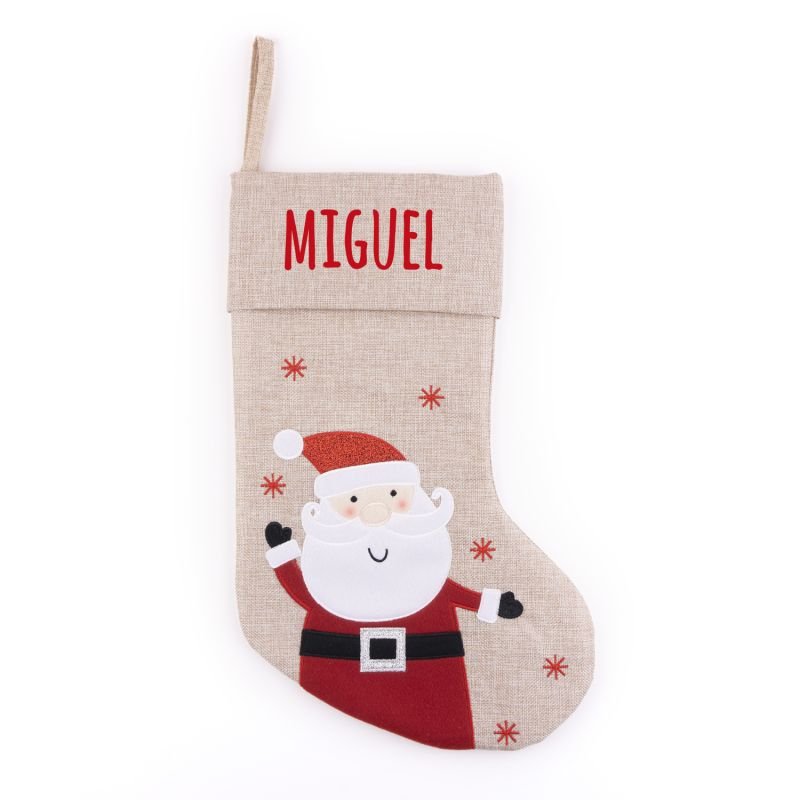 Calcetín Navidad Personalizado Papá Noel - Nanetes