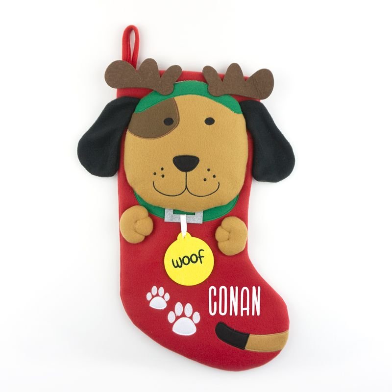 Calcetín Navidad Personalizado Perrito - Nanetes