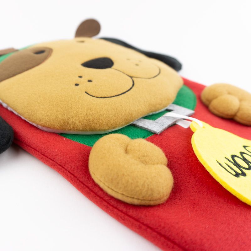 Calcetín Navidad Personalizado Perrito - Nanetes