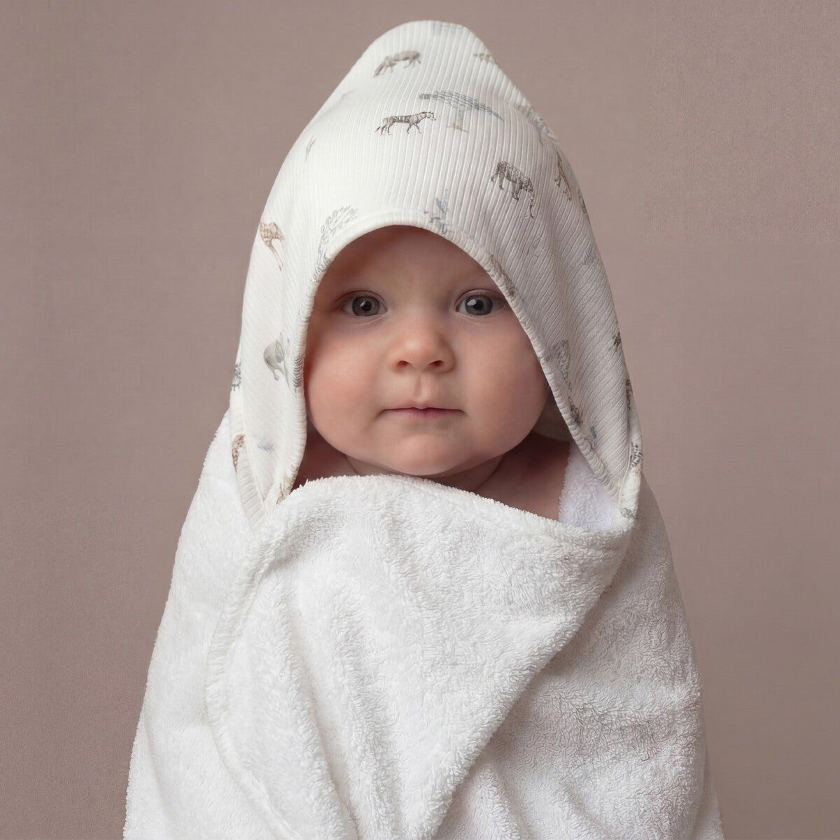 Capa baño Bebé Tanzania Blanco Bimbi - Nanetes