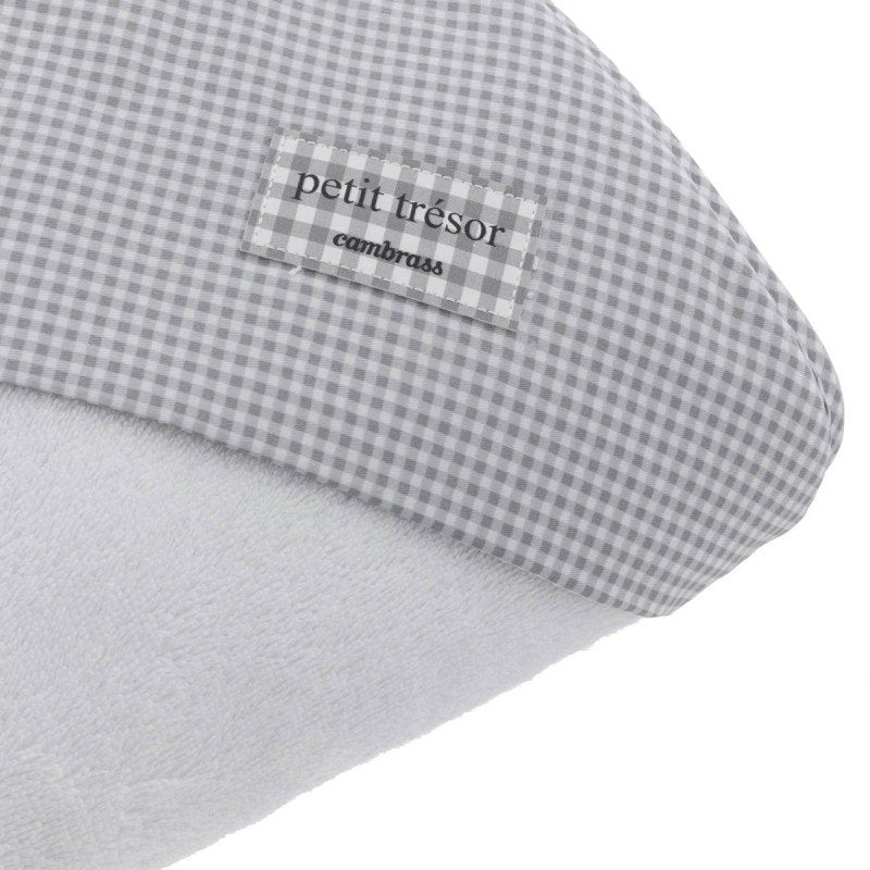 Capa baño Bebé Mini Vichy gris - Nanetes